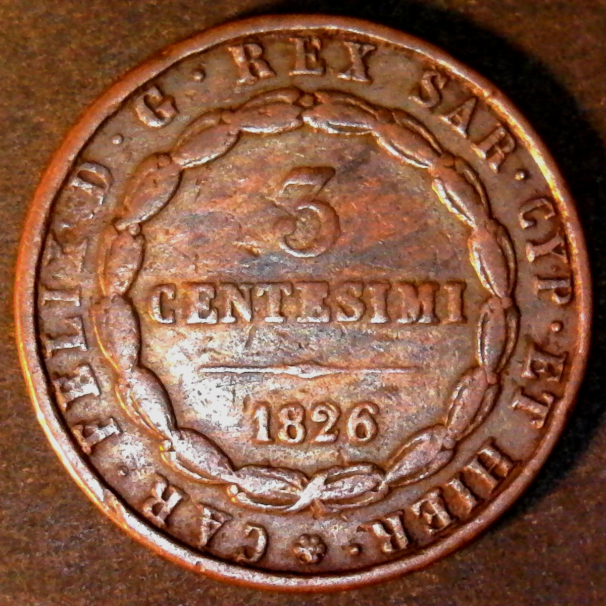 Sardinia 3 Centisimi 1826 obverse less 10.jpg
