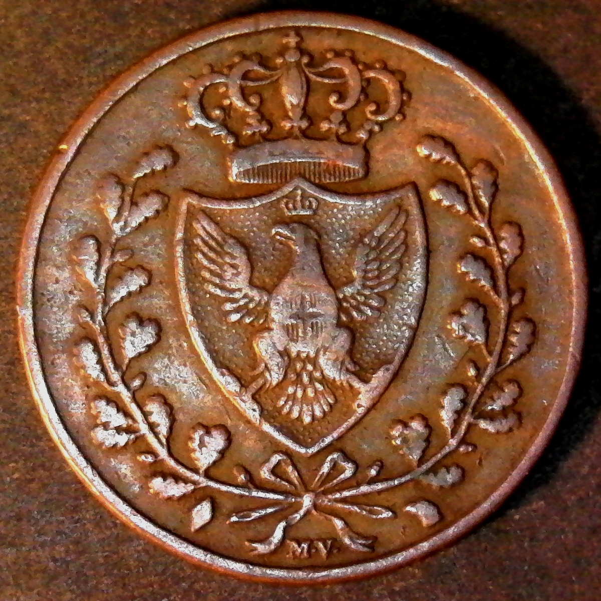 Sardinia 3 Centisimi 1826 reverse less 10.jpg