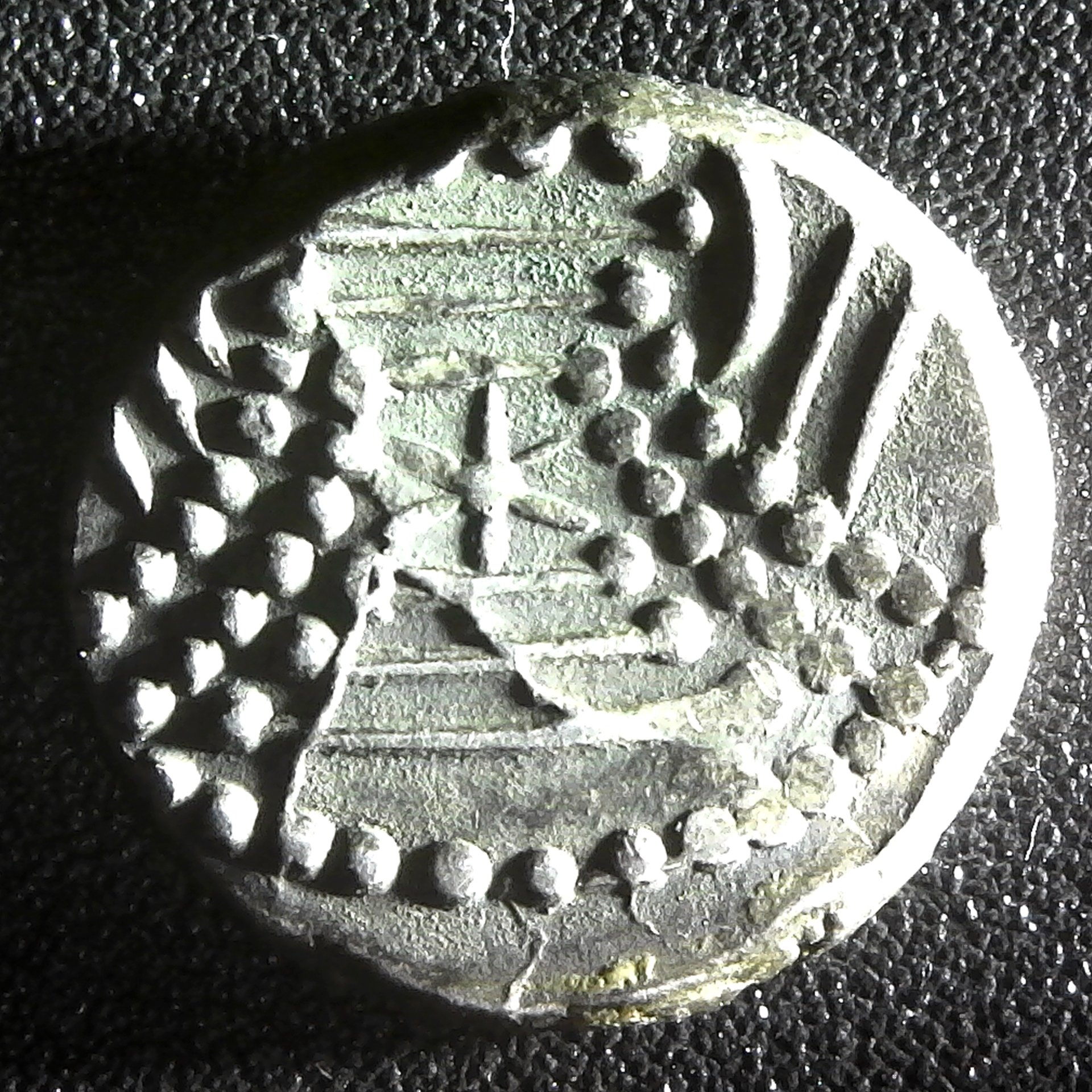 SAURASHTRA-GUJERAT, Chalukya, c. 950-1050, silver gadhaiya paisa MN424 rev C.jpg