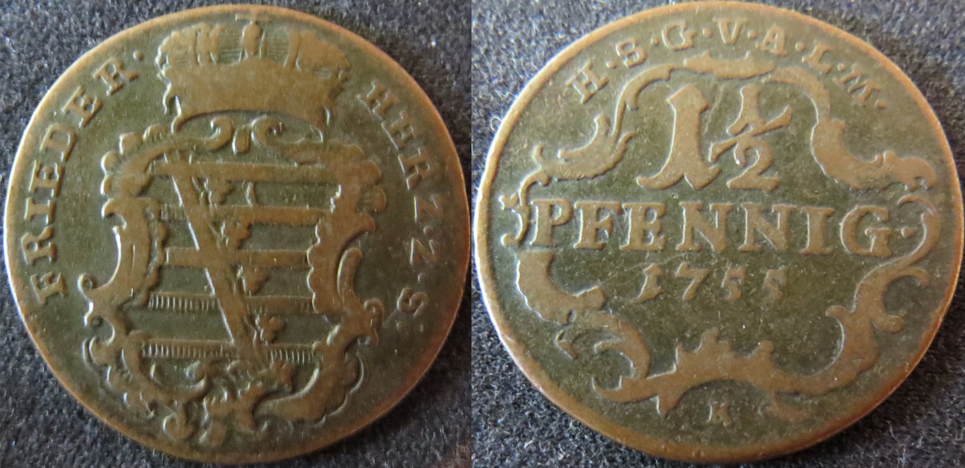Saxe-Gotha-Altenburg 1 1:2 Pfennig 1755 Friedrich III copy.jpeg