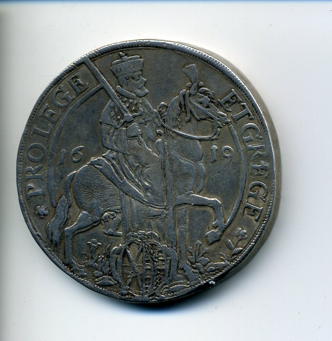 Saxony Alb Joh Geo I  2 Vicariat Taler 1619 obv 621.jpg