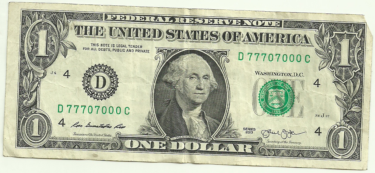 $1 Bill Serial Collection | Coin Talk Bird In Corner Of $1 Bill