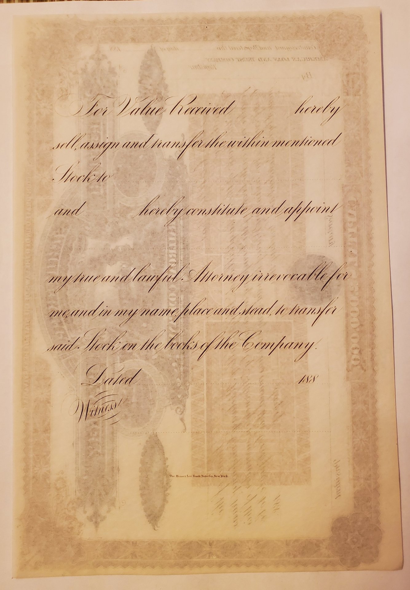 Schuylkill & Lehigh Valley Railroad Co. 1880 Stock Certificate 2.JPG