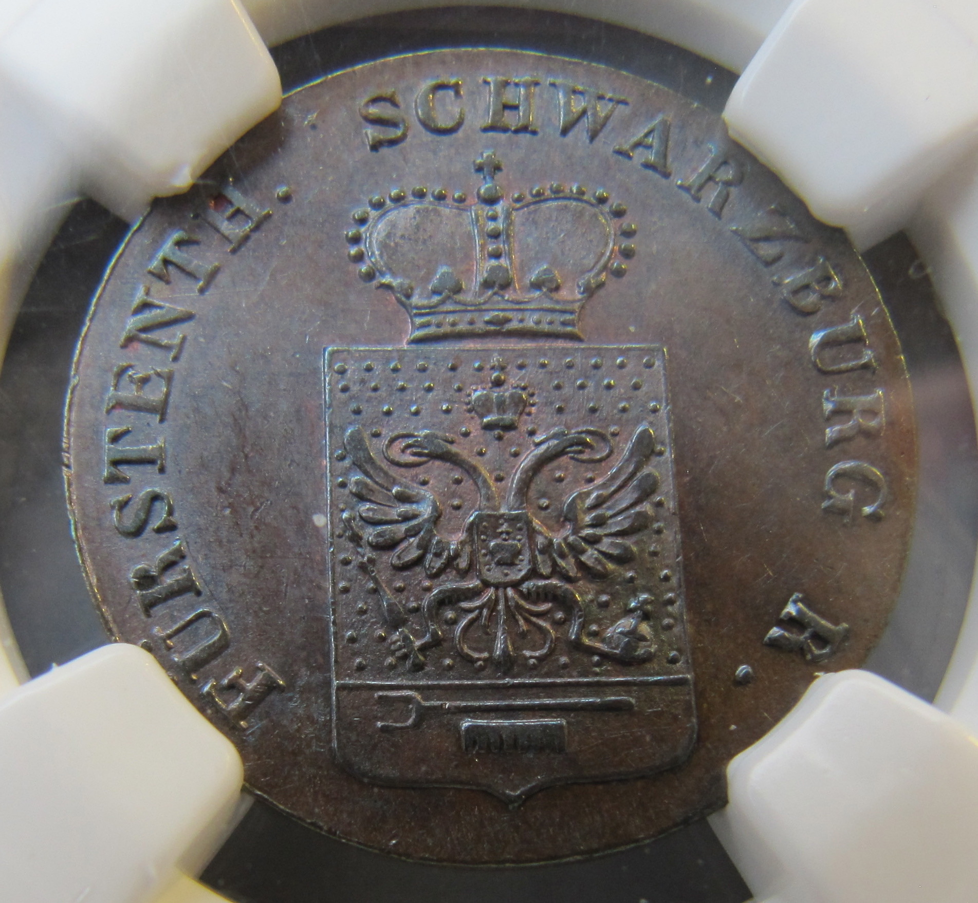 schwarzburg 2 pfennige 1842 OBV1 N MS63 - 1.jpg