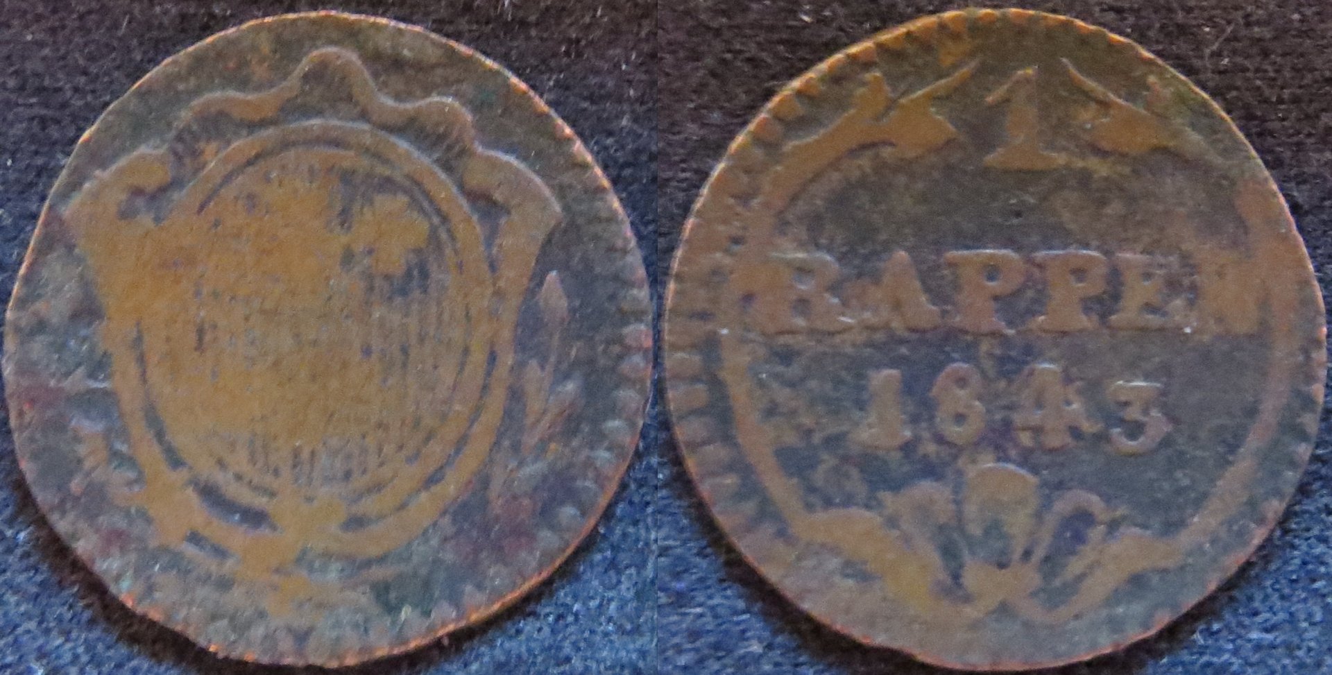 Schwyz 1 Rappen 1843 Swiss Canton copy.jpeg