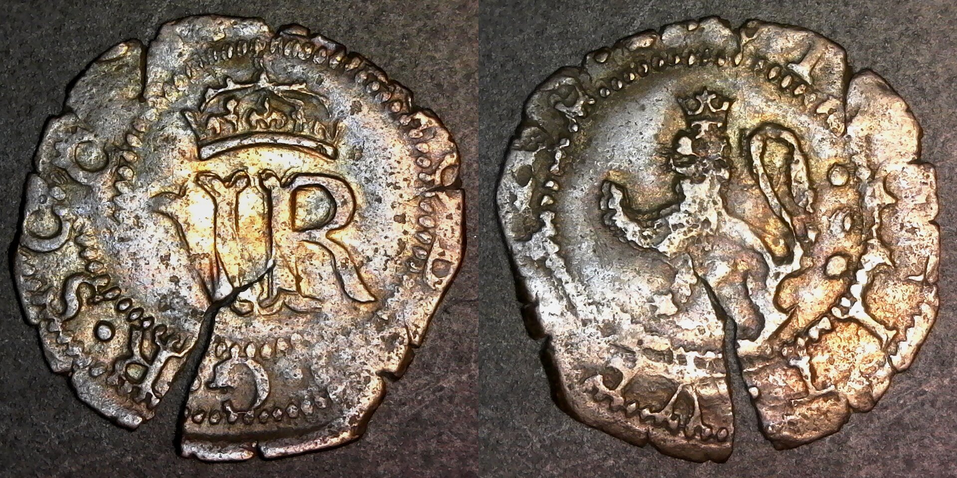 Scotland Hardhead 2 Pence James VI 1558 Spinks 5288 obv-side.jpg
