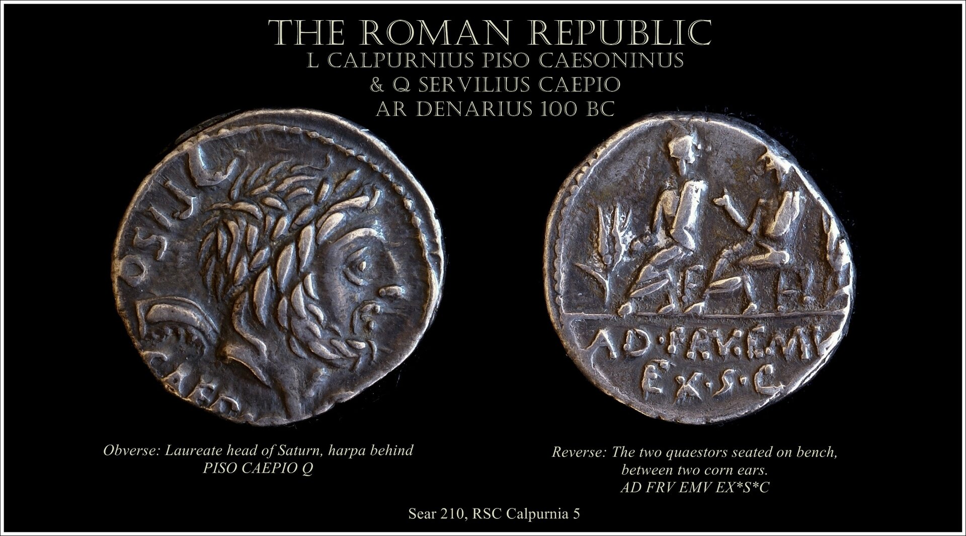 Sear 210 L. Calpurnius Piso Caesonius & Q. Servilius Capio 100 BC.jpg