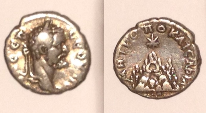 Sep Sev denarius Mt.  Argaeus surmounted by star..jpg