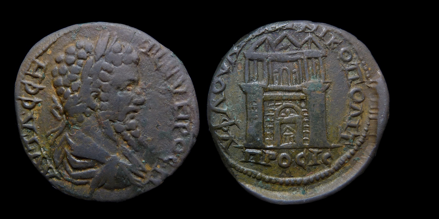 Septimius Severus - Nicopolis City Gate Temple 1948.jpg
