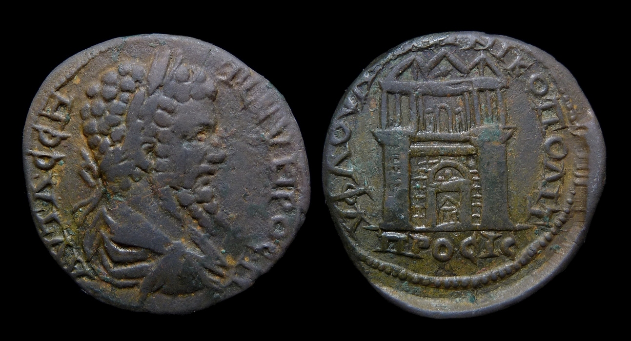 Septimius Severus - Nicopolis City Gate Temple 1948.jpg