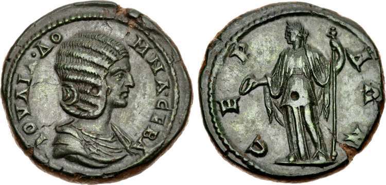 Serdica, Thrace - Julia Doman AE Hera standing w sceptre grounded - Wildwinds pic.jpg
