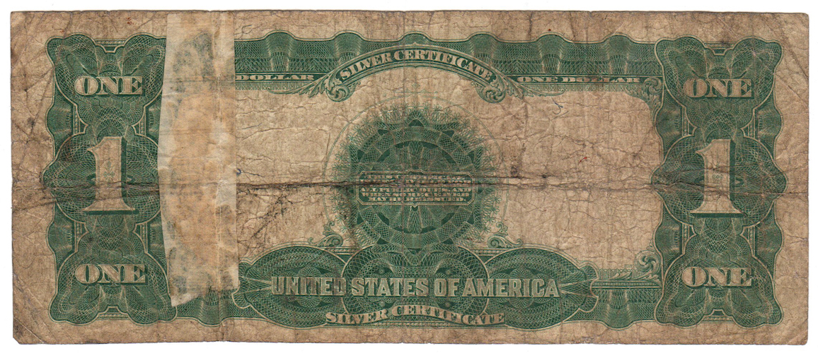 Series 1899 1 Dollar Silver Certificate Black Eagle T88619519A - Back.jpg