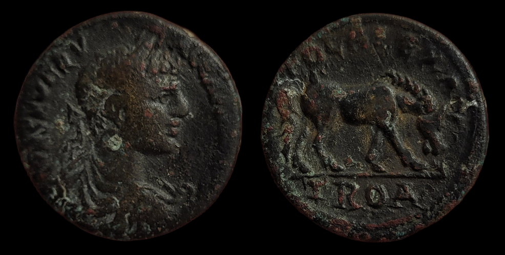 Severus Alexander, AE24, Alexandreia Troas, Horse.png