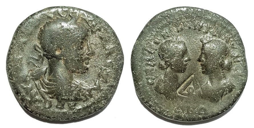 Severus Alexander Seleukeia ad Kalykadnon Apollo and Artemis countermarked.jpg