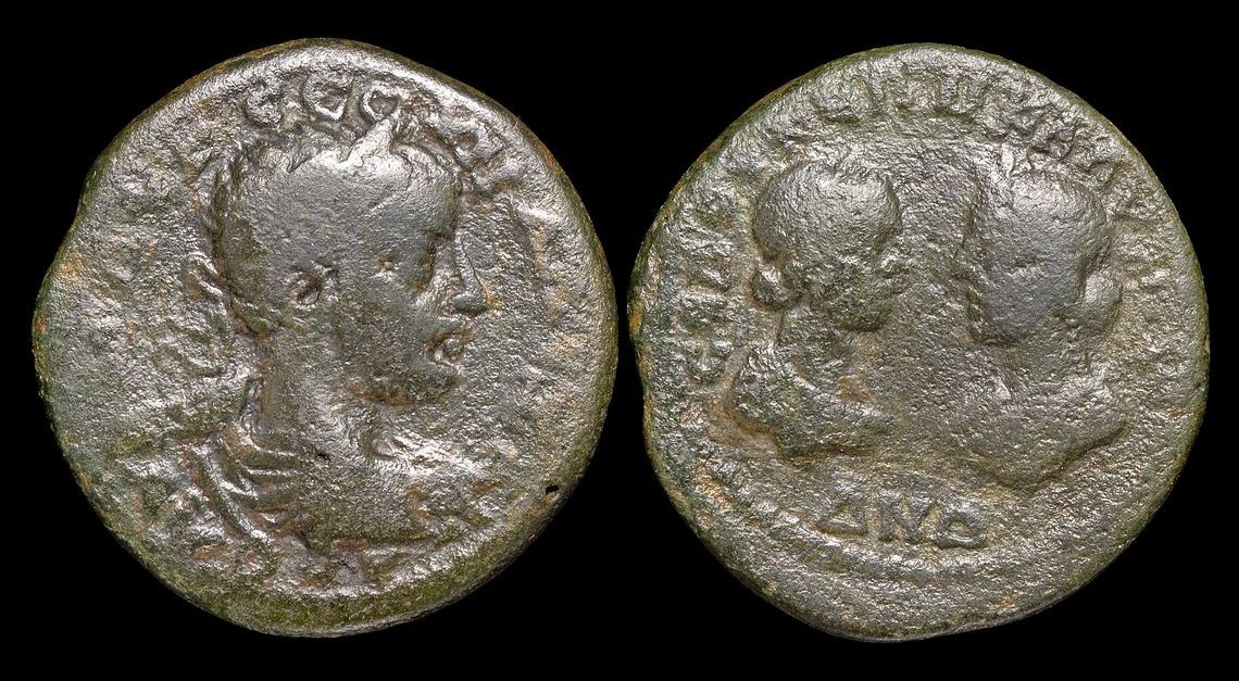 Severus Alexander Seleukeia ad Kalykadnon Apollo and Artemis Doug S.jpg