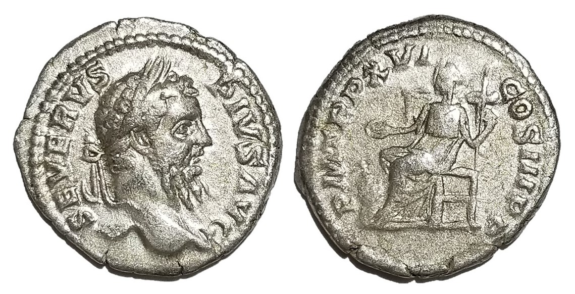Severus PM TRP XVI COS III PP Salus denarius.jpg
