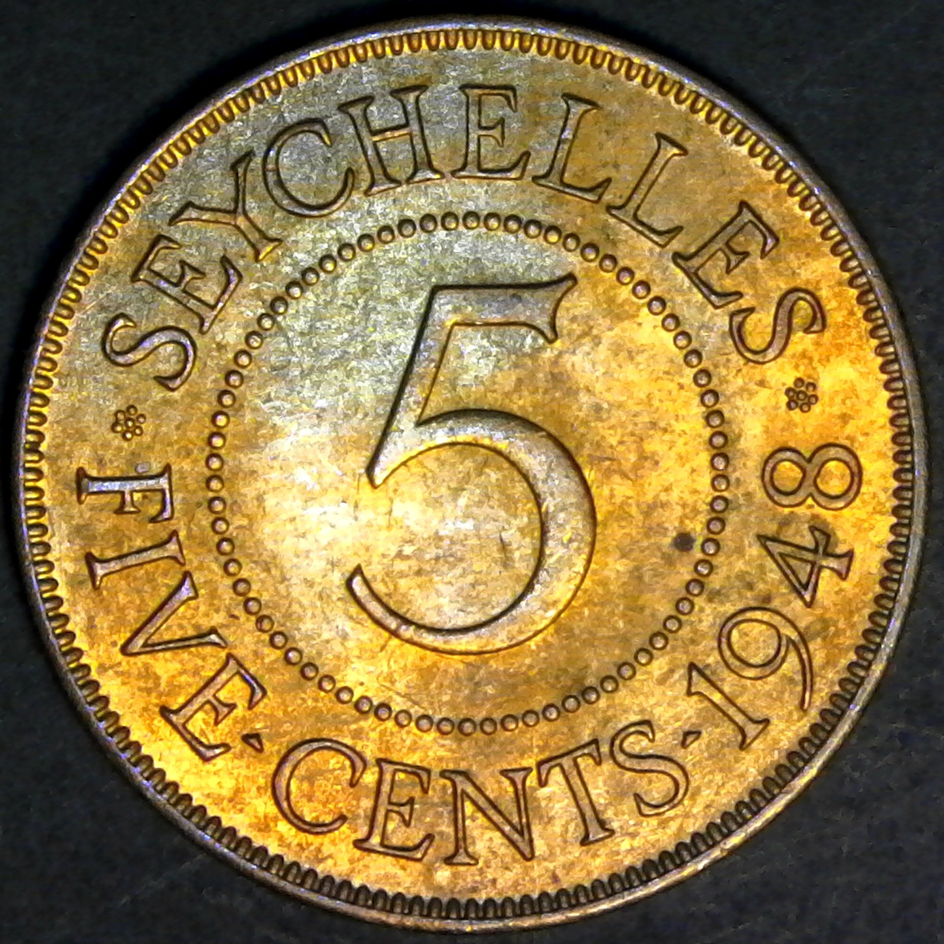 Seychelles Five Cents 1948 obverse.jpg