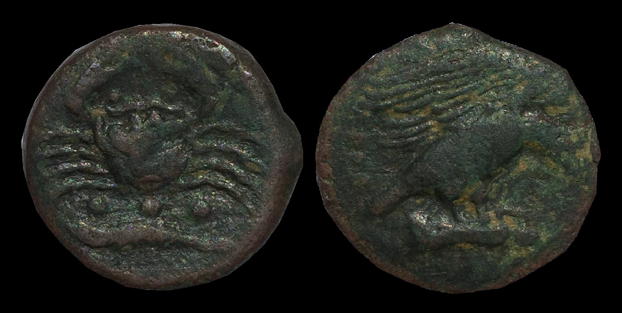 Sicily, Agrigenrum AE Trias.jpg
