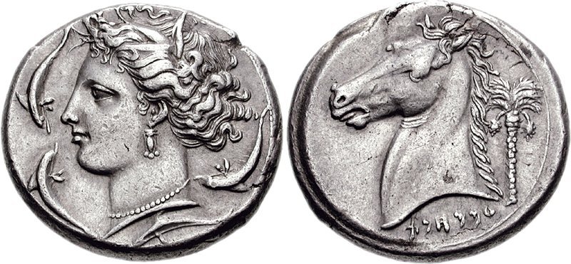 Sicily Entella Punic Issue Tetradrachm CNG 1-2007.jpg
