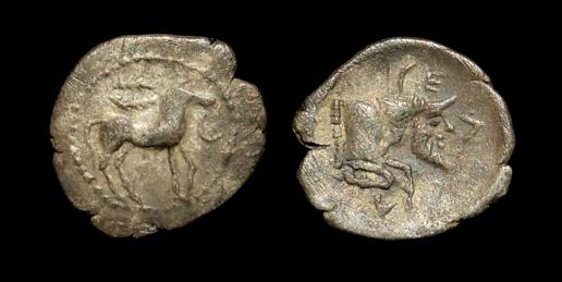 Sicily Gela AR Litra Horse-Achelous 0.63g 13mm 465-450 BCE HGC 2 p 373.JPG