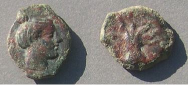 Sicily Syracuse AE Onkia 12-10mm 1.4g 425-415 BCE Arethusa - Octopus BMC 249.JPG