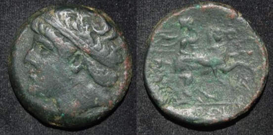 Sicily Syracuse Hieron II 275-215 bust Hieron Horseman Lance O-R.jpg