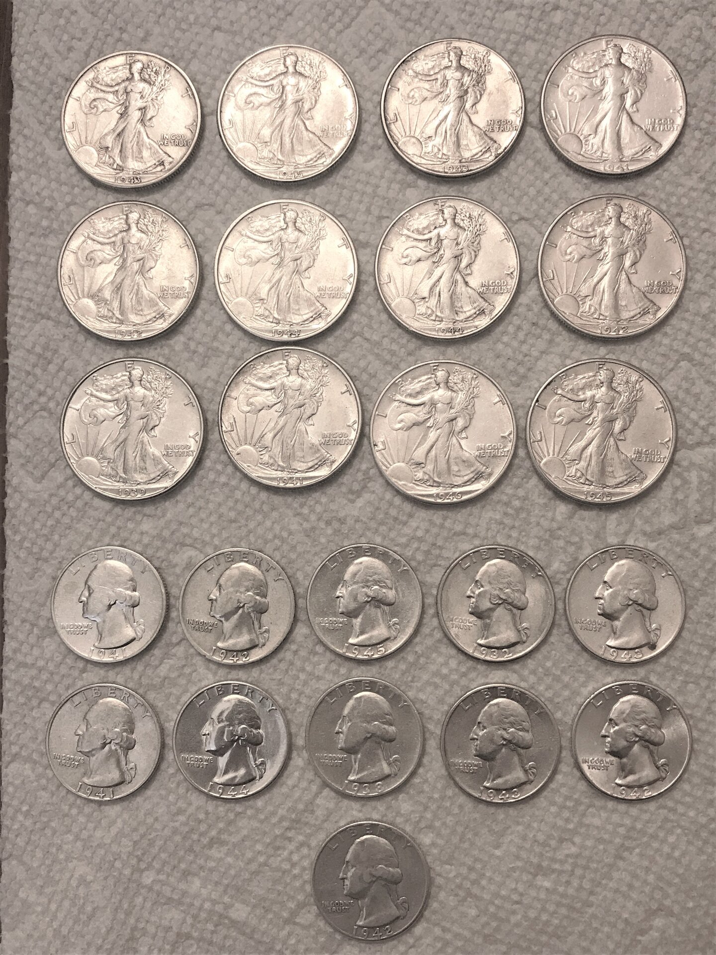 Silver Walking Liberties & Washington Quarters.jpg