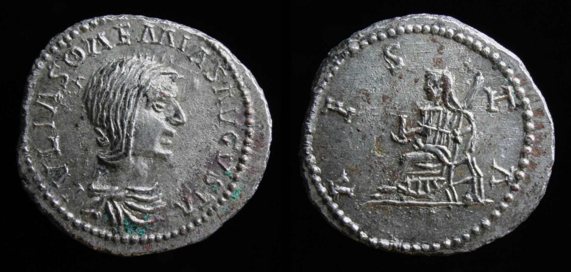 Soaemias VESTA Seated forged Denarius.jpg