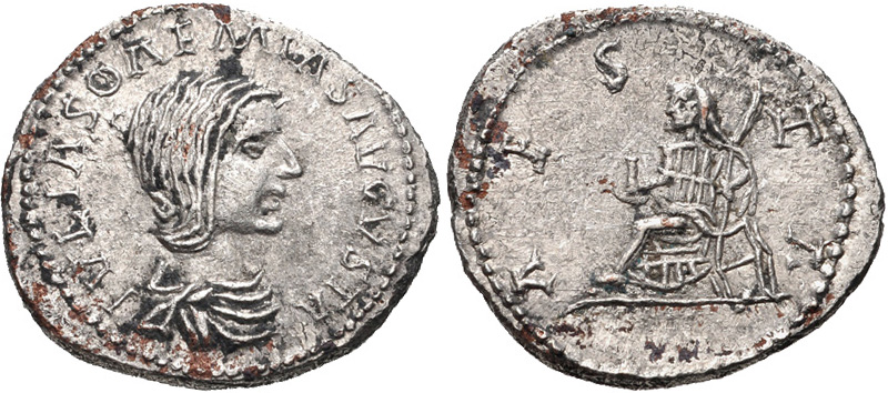 Soaemias Vesta Seated fouree Denarius CNG.jpg