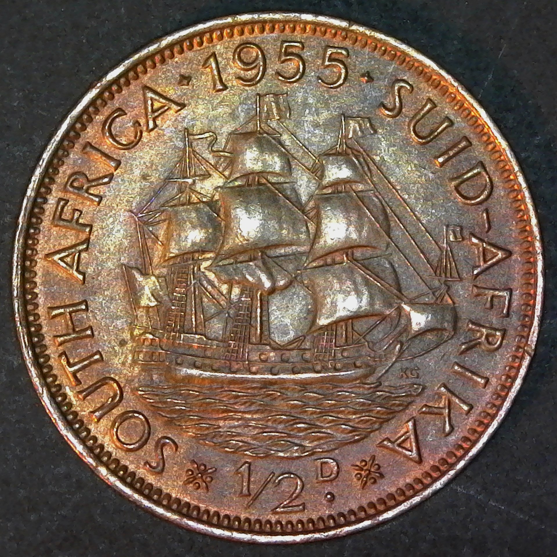South Africa Half Penny 1955 obverse.jpg
