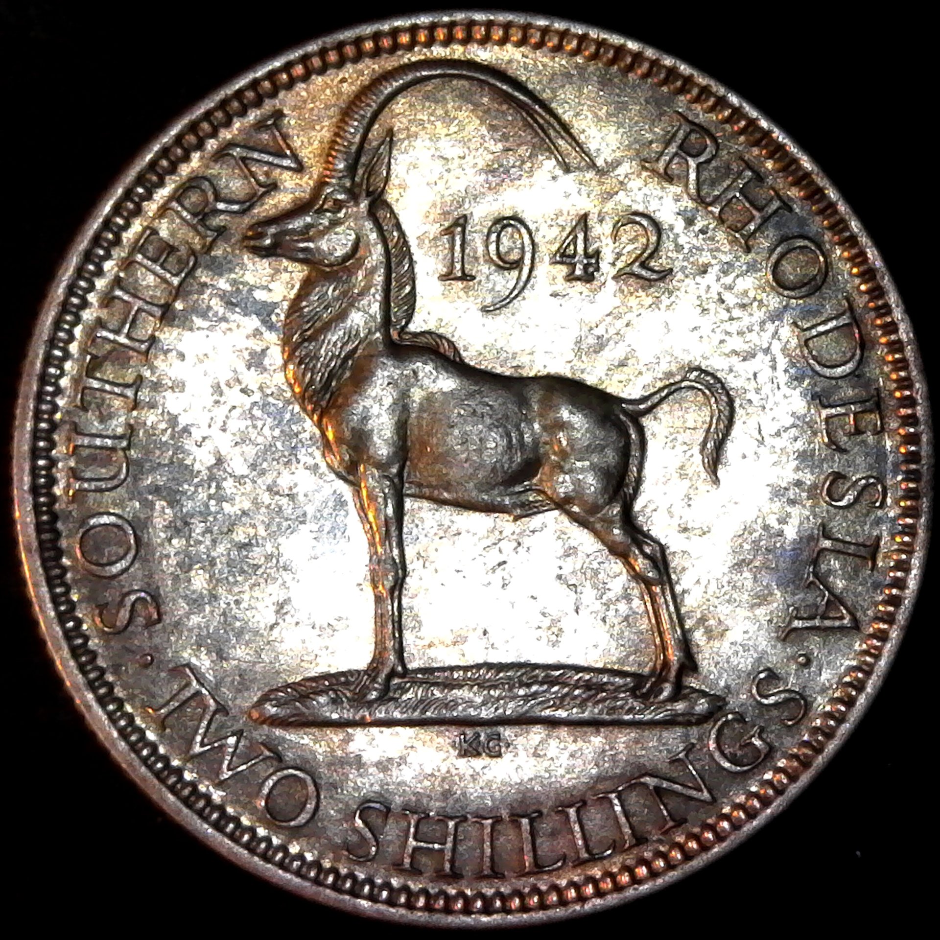 Southern Rhodesia Two Shillings 1942 obv.jpg