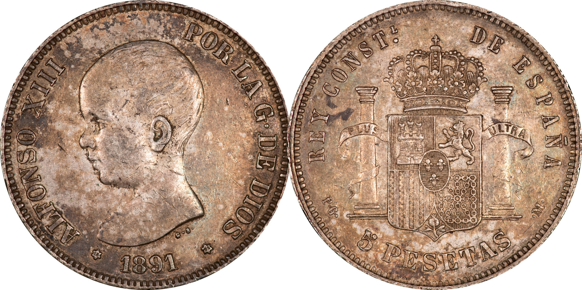 Spain - 1891 5 Pesetas.jpg