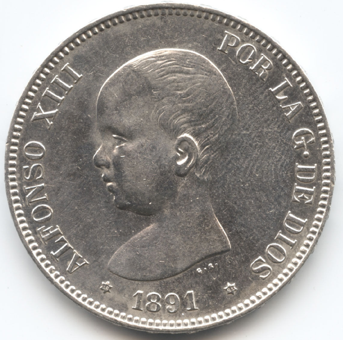 Spain - 1891 5 Pts $16.53 Mar 14.jpg