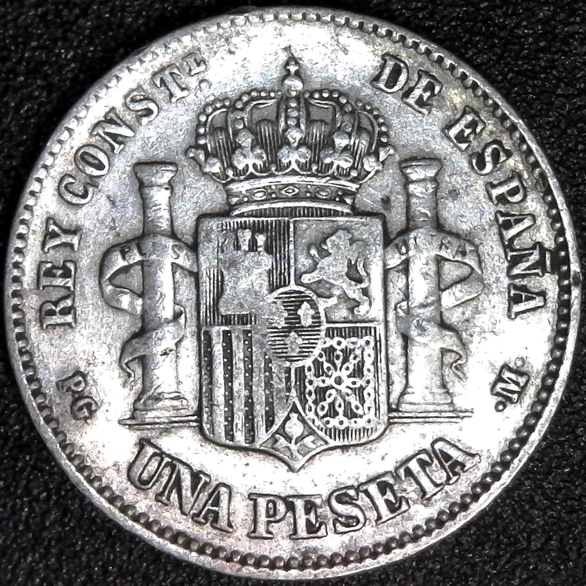SPAIN - 1891 (91) - 1 PESETA - K691 rev b.jpg