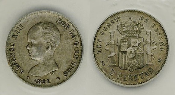 Spain 1892 2 Peseta Collage.jpg