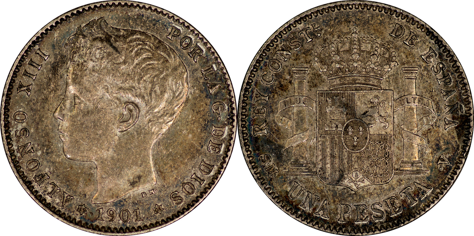 Spain - 1901 1 Peseta PCGS AU55.jpg
