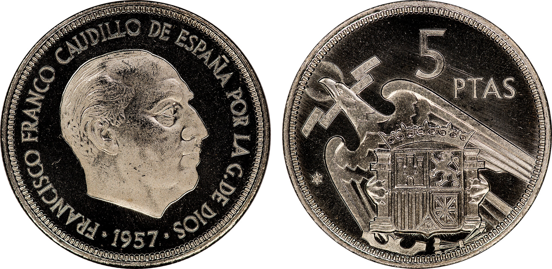 Spain - 1957 (73) Proof 5 Pesetas.jpg