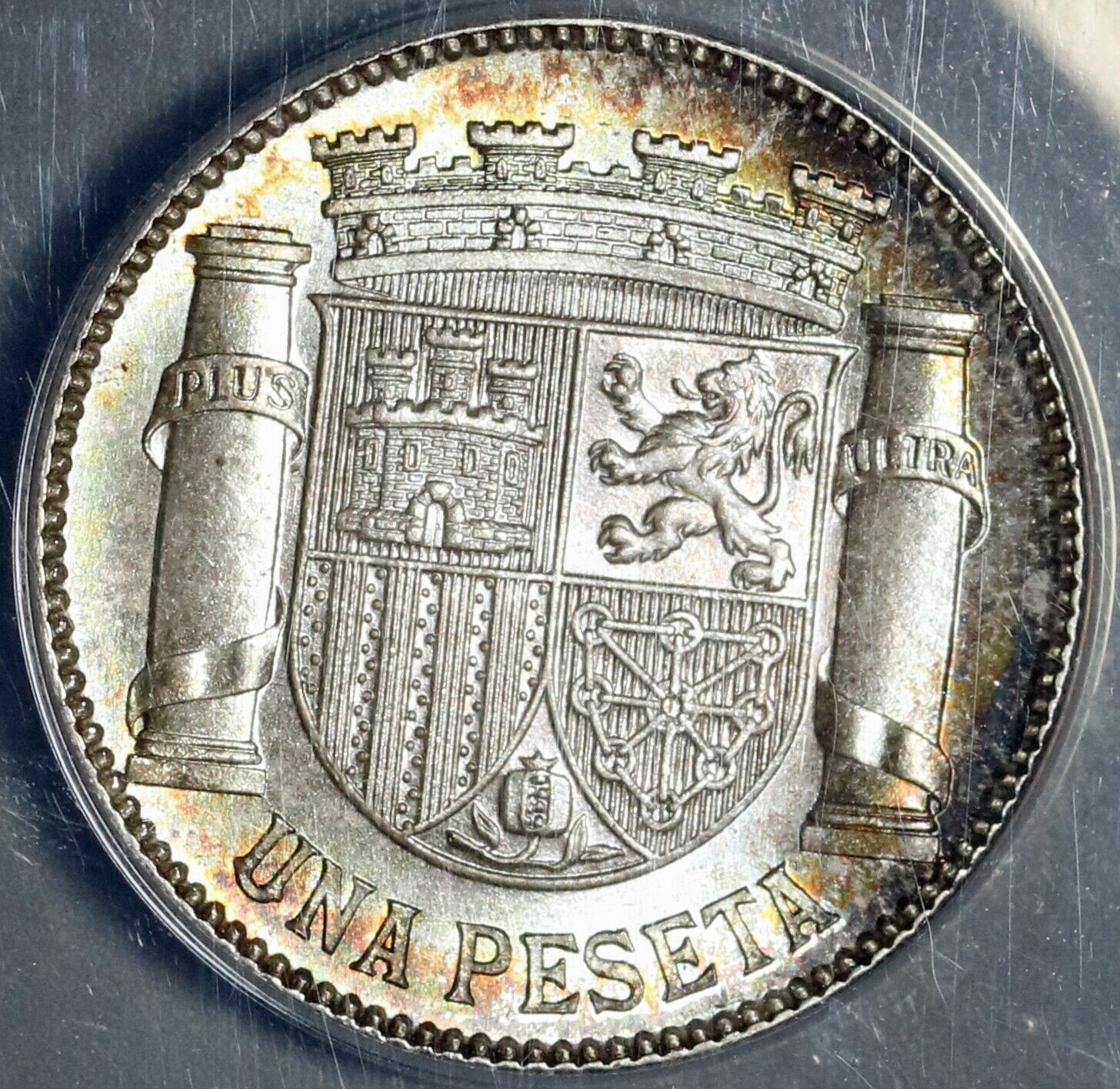 Spain, Second Republic, AR peseta, 1993.2 ANACS 64.jpg