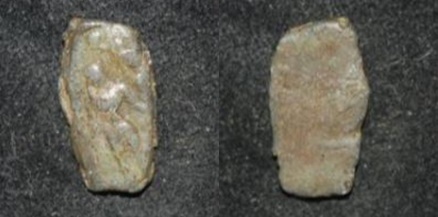 Sri Lanka 1st C BCE PB Lead 1-8th unit Lakshmi excavated in Anuradhapura RARE.jpg