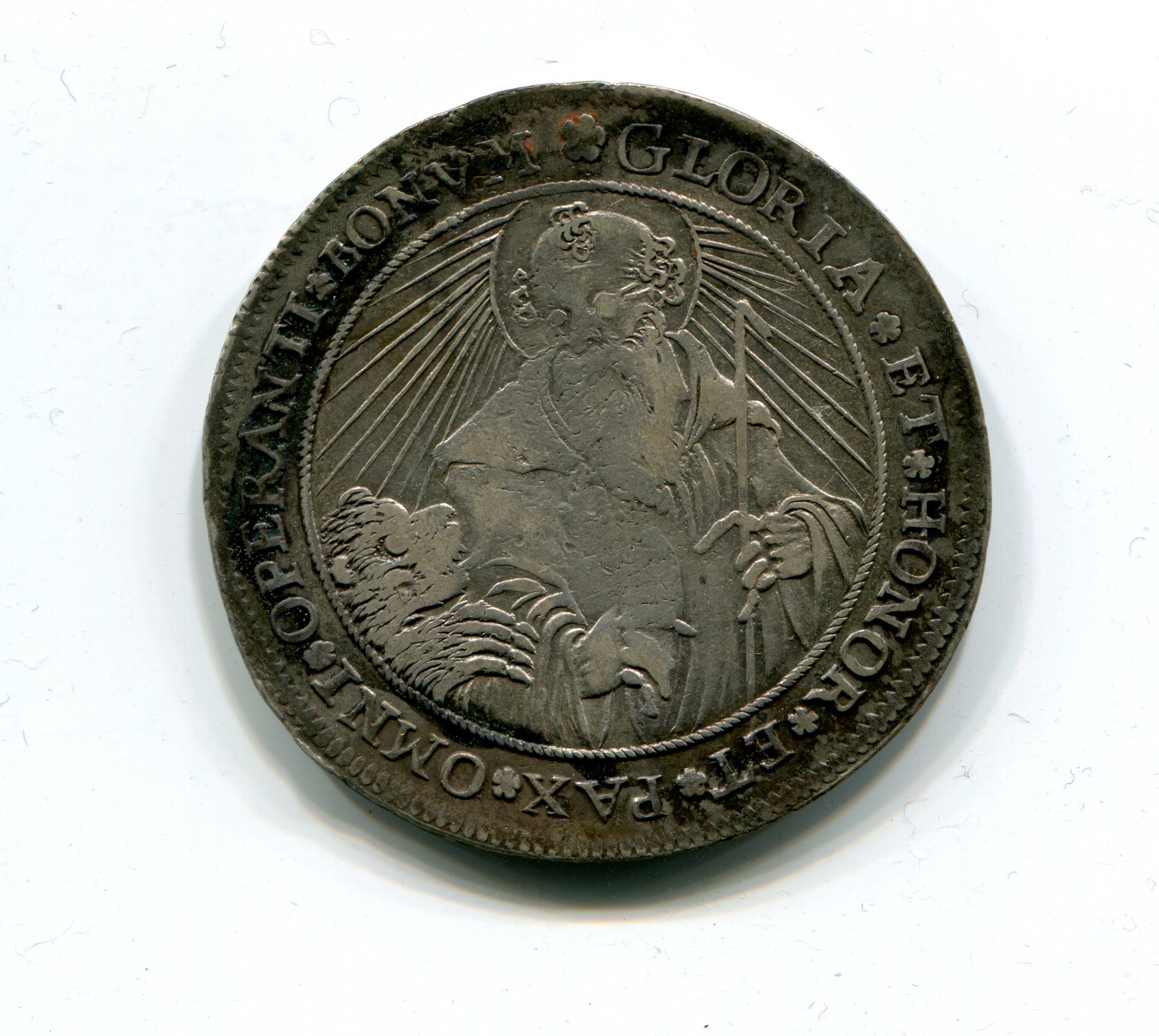 St Gallen Abbey Bernh Muller v Ochs Taler 1622  LD rev 352.jpg