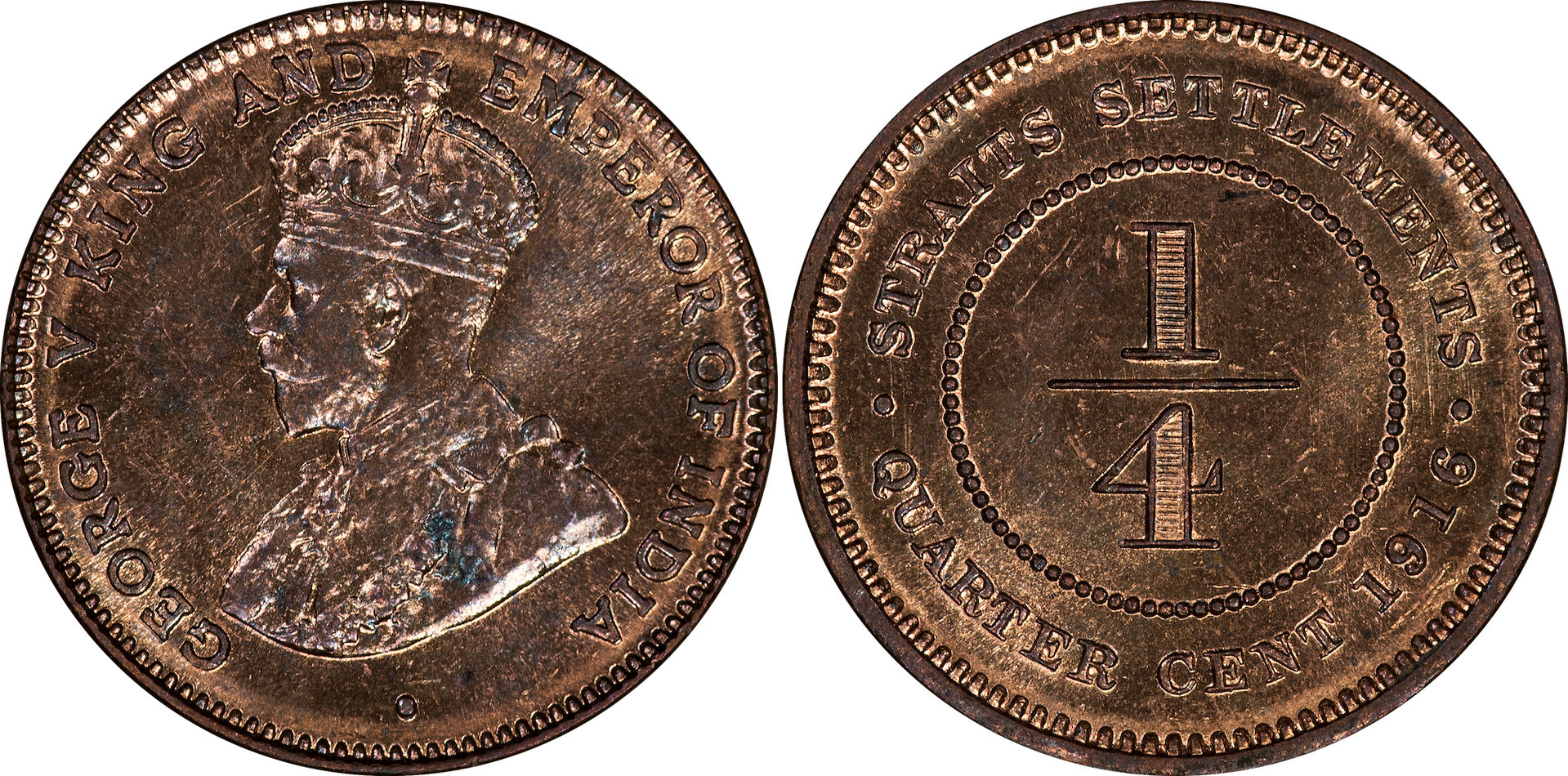 Straits Settlements - 1916 Quarter Cent.jpg