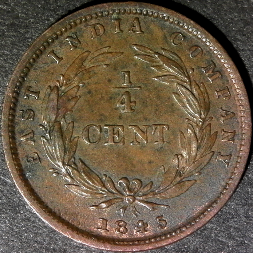 Straits Settlements Quarter Cent 1845 obv less 5 60.jpg