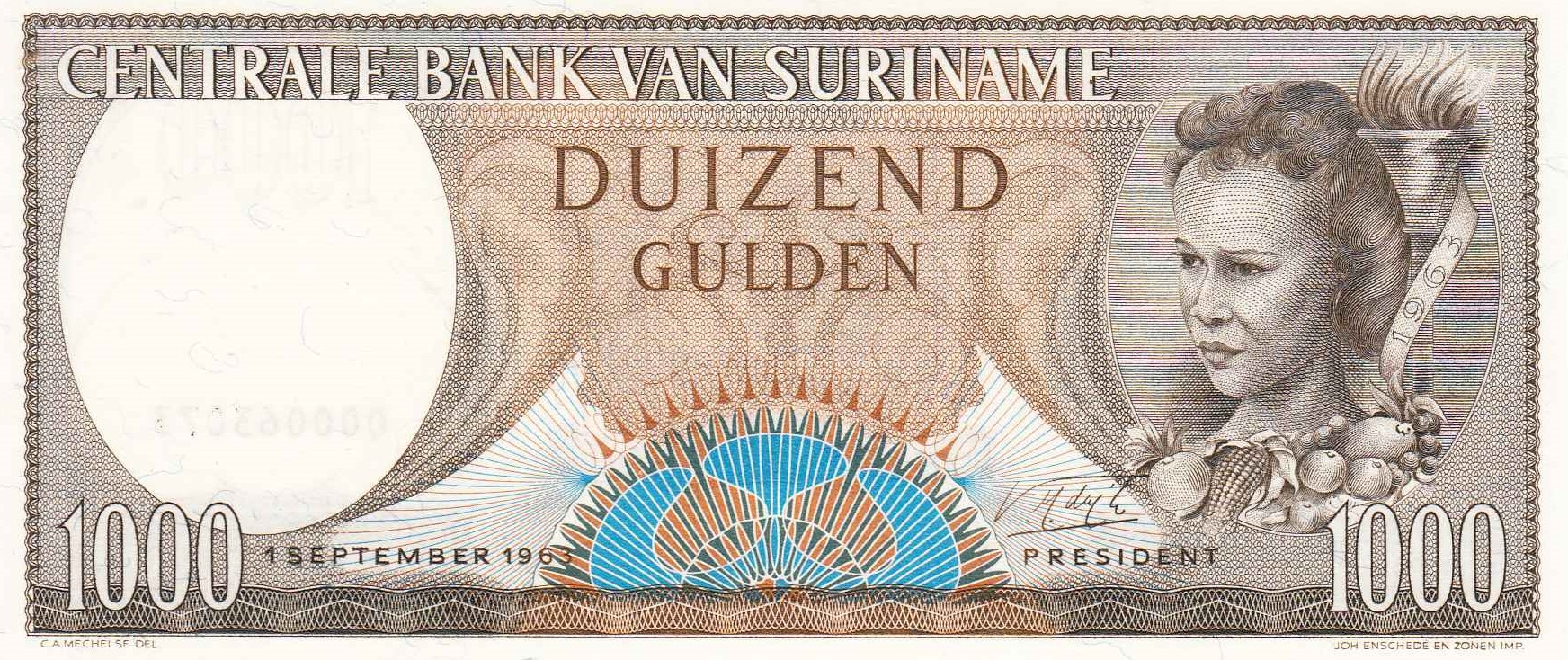 Suriname Centrale Bank 1963 1000 Gulden 2.jpg