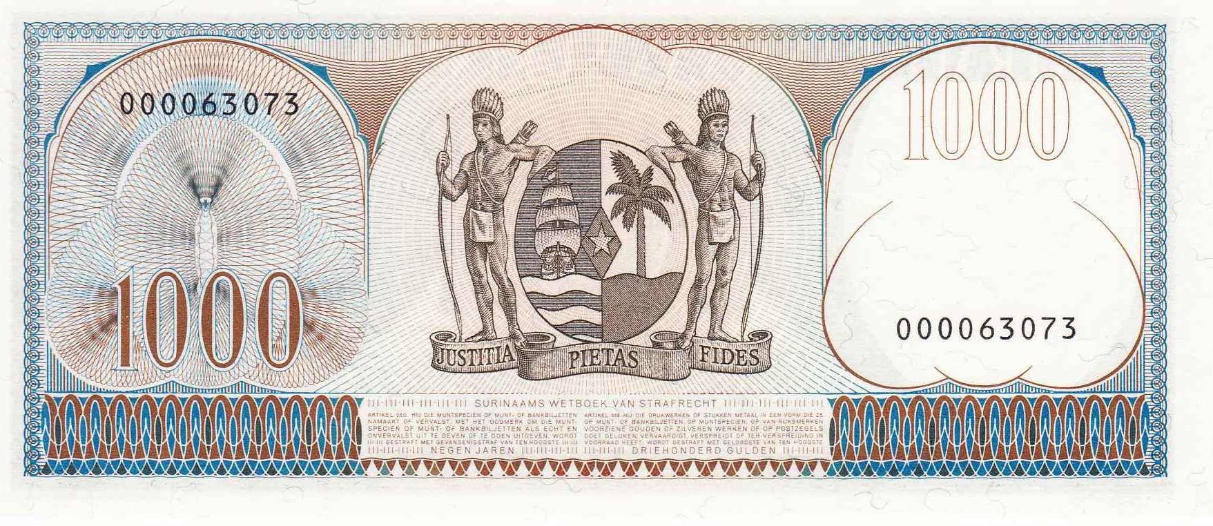 Suriname Centrale Bank 1963 1000 Gulden back.jpg