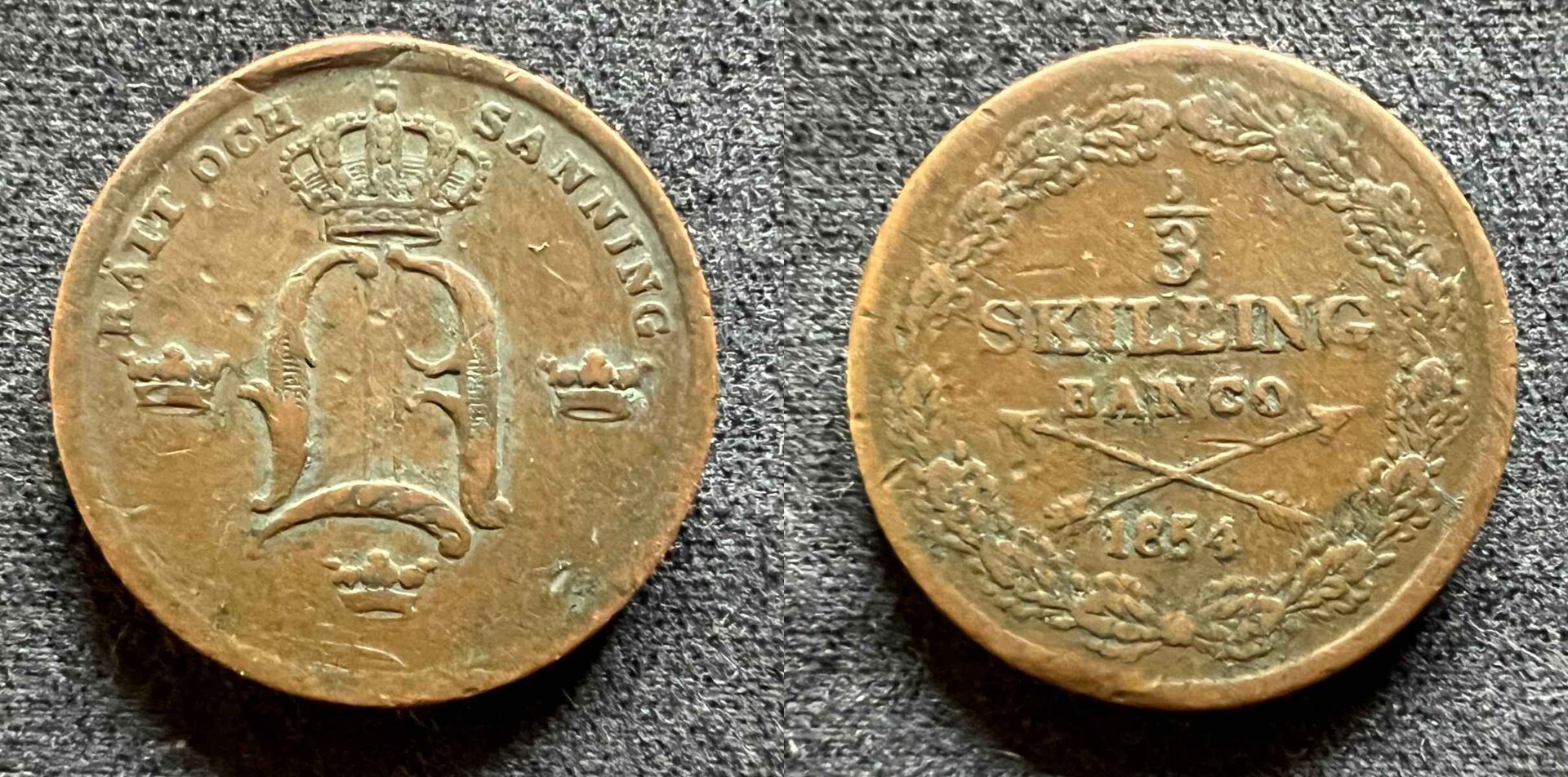 Sweden 1:3 Skilling Banco 1854.jpg