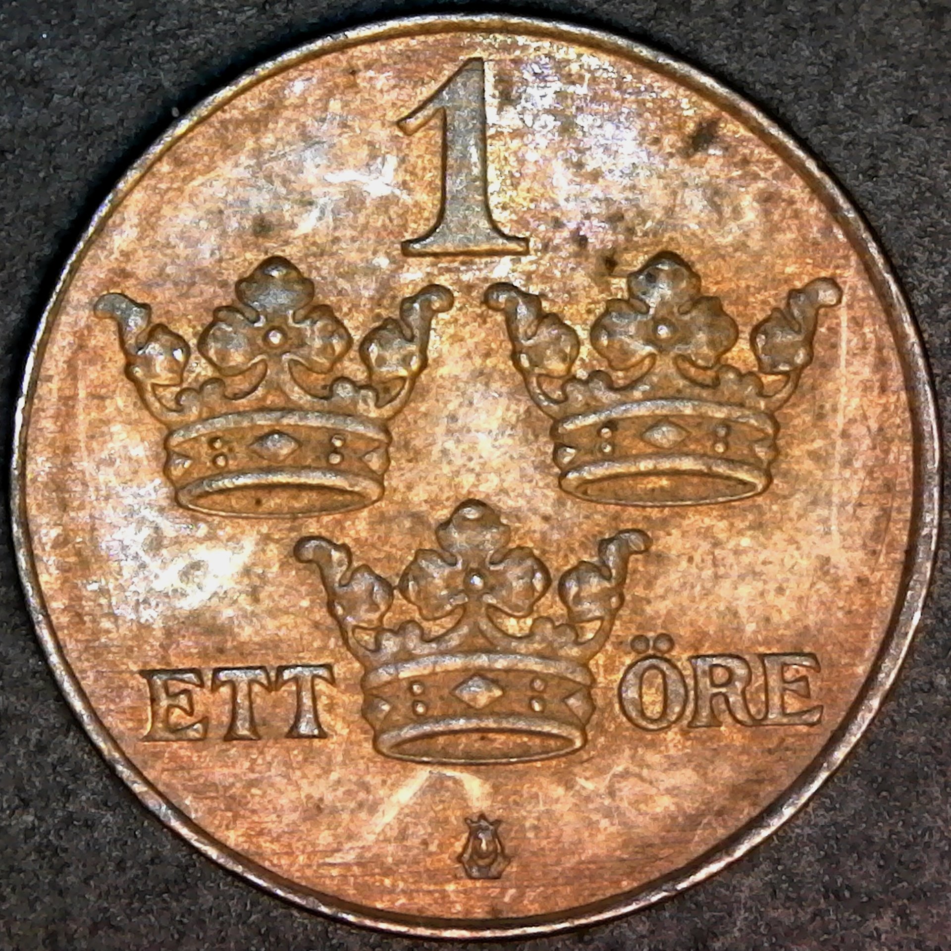Sweden 1 Ore 1921 rev.jpg