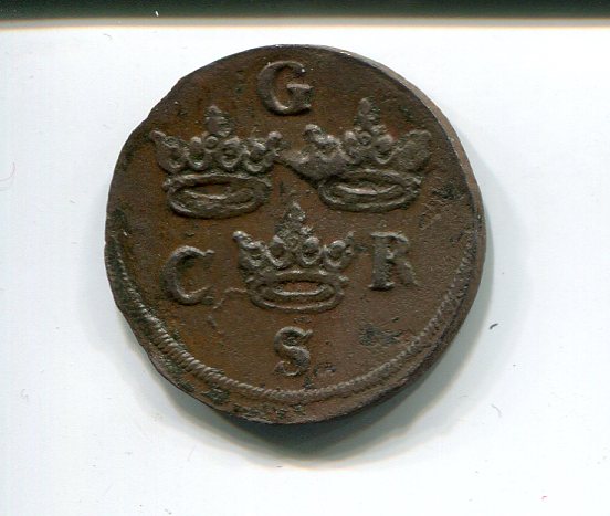 Sweden Karl X Gustav Qtr ore 1657 obv 343.jpg