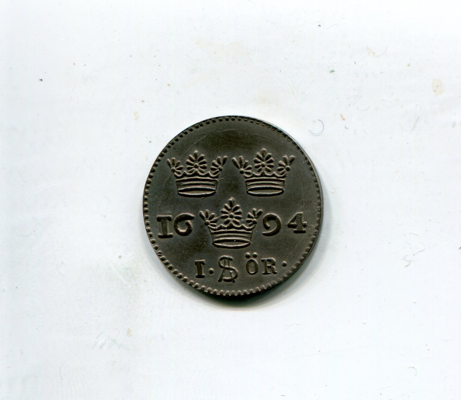 Sweden Karl XI 1 Ore 1694 rev 056.jpg