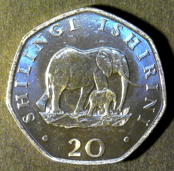 Tanzania 20 Shilling 1992 obverse 50pct.jpg