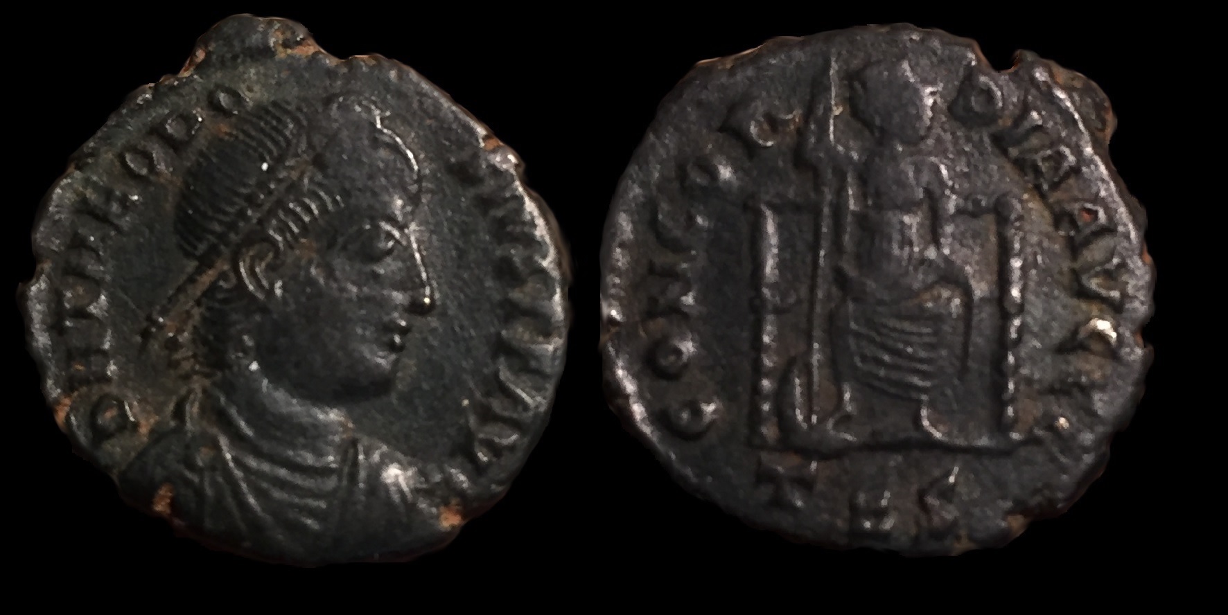 Theodosius I Ae3  363-388 AD Mintmark TES.jpg
